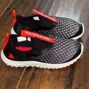 Kids Black and Gray Rugged Shark Water Shoes - size 10 & 13 available